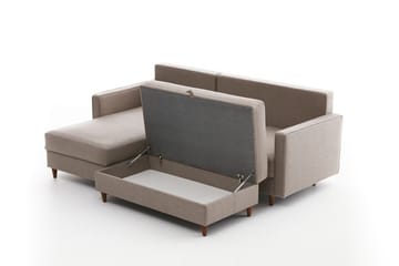 Braneles Sofa med Sjeselong 4-seter - Beige - Møbler - Sofaer - Sofaer med sjeselong - 4 seters sofa med divan