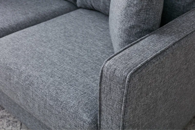 Braneles Sofa med Sjeselong 4-seter - Grå - Møbler - Sofaer - Sofaer med sjeselong - 4 seters sofa med divan