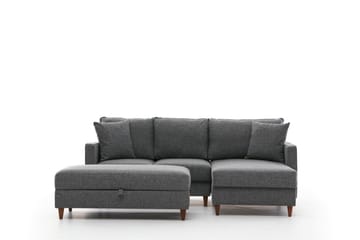 Braneles Sofa med Sjeselong 4-seter - Grå - Møbler - Sofaer - Sofaer med sjeselong - 4 seters sofa med divan
