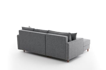 Braneles Sofa med Sjeselong 4-seter - Grå - Møbler - Sofaer - Sofaer med sjeselong - 4 seters sofa med divan