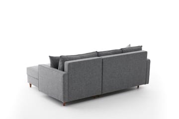 Braneles Sofa med Sjeselong 4-seter - Grå - Møbler - Sofaer - Sofaer med sjeselong - 4 seters sofa med divan