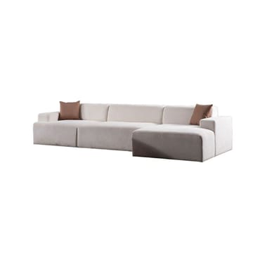 Branorin 4-seters sofa med Sjeselong - Hvit - Møbler - Sofaer - Sofaer med sjeselong - 4 seters sofa med divan
