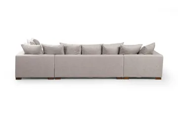 Castelloli 4-seter U-formet Hjørnesofa med Divan og Sjeselong i Stoff - Lysegrå - Møbler - Sofaer - Hjørnesofaer - Hjørnesofa med divan