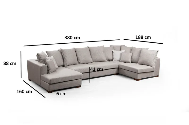 Castelloli Divansofa - Beige - Møbler - Sofaer - Sofaer med sjeselong