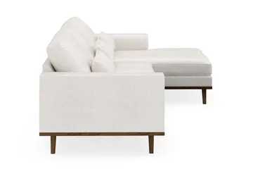 Copenhagen 4-seters Høyrevendt L-formet Divansofa i Bouclé - Hvit - Møbler - Sofaer - Sofaer med sjeselong - 4 seters sofa med divan