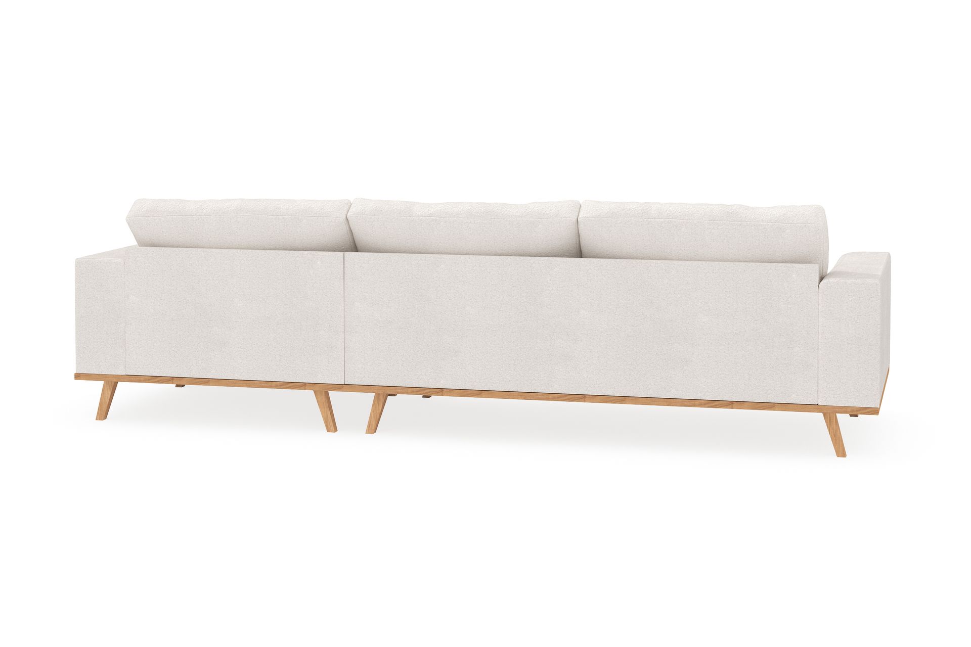 Copenhagen 4-seters Høyrevendt L-formet Divansofa i Bouclé - Hvit - Møbler - Sofaer - Sofaer med sjeselong - 4 seters sofa med divan