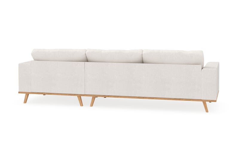 Copenhagen 4-seters Høyrevendt L-formet Divansofa i Bouclé - Hvit - Møbler - Sofaer - Sofaer med sjeselong - 4 seters sofa med divan