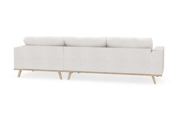 Copenhagen 4-seters Høyrevendt L-formet Divansofa i Bouclé - Hvit - Møbler - Sofaer - Sofaer med sjeselong - 4 seters sofa med divan