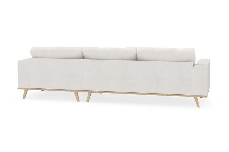 Copenhagen 4-seters Høyrevendt L-formet Divansofa i Bouclé - Hvit - Møbler - Sofaer - Sofaer med sjeselong - 4 seters sofa med divan