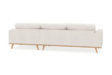 Copenhagen 4-seters Høyrevendt L-formet Divansofa i Bouclé - Hvit - Møbler - Sofaer - Sofaer med sjeselong - 4 seters sofa med divan