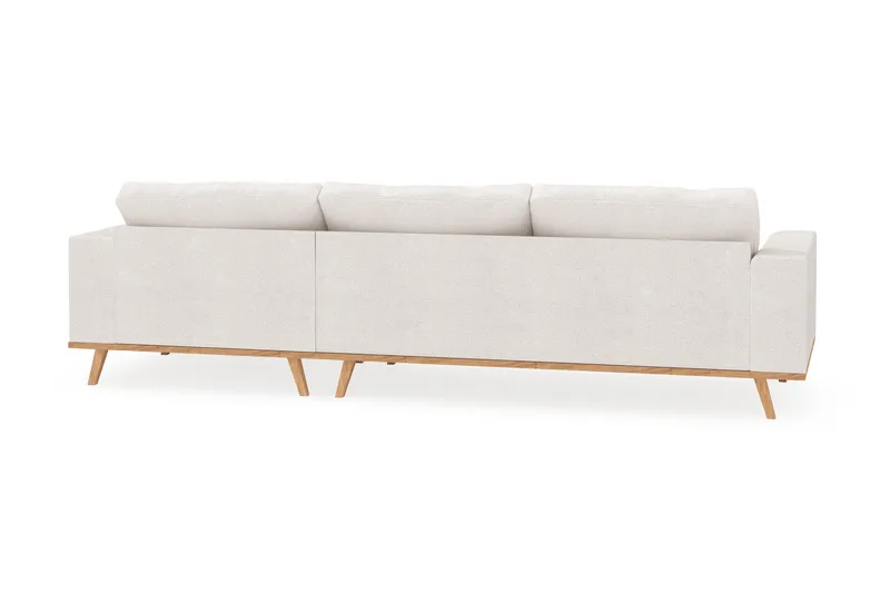 Copenhagen 4-seters Høyrevendt L-formet Divansofa i Bouclé - Hvit - Møbler - Sofaer - Sofaer med sjeselong - 4 seters sofa med divan