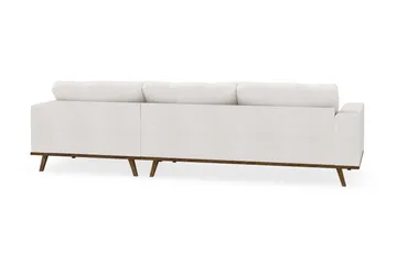 Copenhagen 4-seters Høyrevendt L-formet Divansofa i Bouclé - Hvit - Møbler - Sofaer - Sofaer med sjeselong - 4 seters sofa med divan