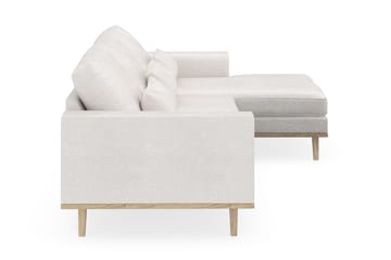 Copenhagen 4-seters Høyrevendt L-formet Divansofa i Bouclé - Hvit - Møbler - Sofaer - Sofaer med sjeselong - 4 seters sofa med divan