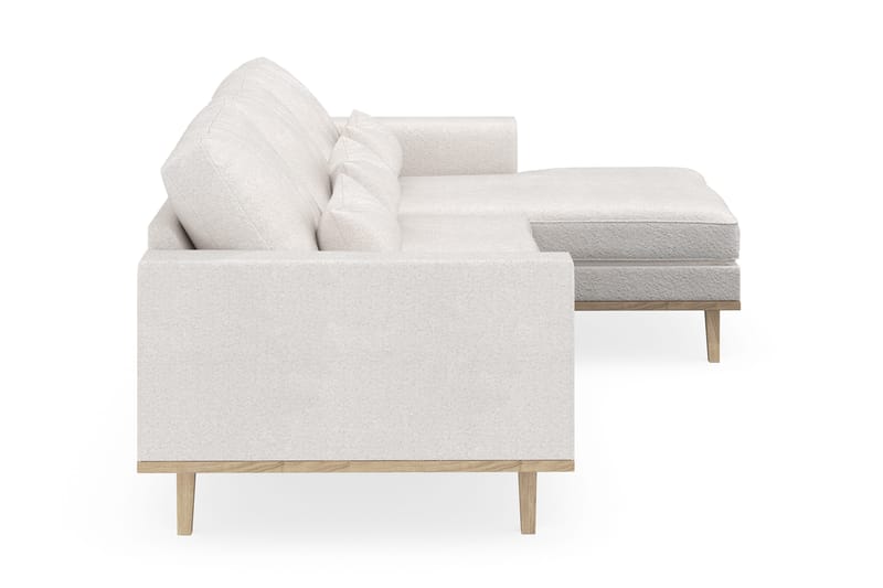 Copenhagen 4-seters Høyrevendt L-formet Divansofa i Bouclé - Hvit - Møbler - Sofaer - Sofaer med sjeselong - 4 seters sofa med divan