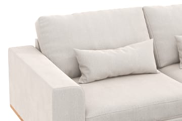Copenhagen 4-seters Høyrevendt L-formet Divansofa i Fløyel - Kremhvit - Møbler - Sofaer - Sofaer med sjeselong - 4 seters sofa med divan