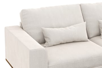 Copenhagen 4-seters Høyrevendt L-formet Divansofa i Fløyel - Kremhvit - Møbler - Sofaer - Sofaer med sjeselong - 4 seters sofa med divan