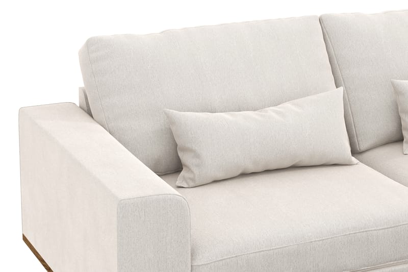 Copenhagen 4-seters Høyrevendt L-formet Divansofa i Fløyel - Kremhvit - Møbler - Sofaer - Sofaer med sjeselong - 4 seters sofa med divan