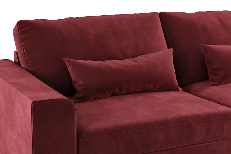 Copenhagen 4-seters Høyrevendt L-formet Divansofa i Fløyel - Lilla - Møbler - Sofaer - Sofaer med sjeselong - 4 seters sofa med divan