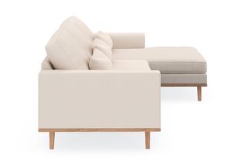 Copenhagen 4-seters Høyrevendt L-formet Divansofa i Manchester - Beige - Møbler - Sofaer - Sofaer med sjeselong - 4 seters sofa med divan