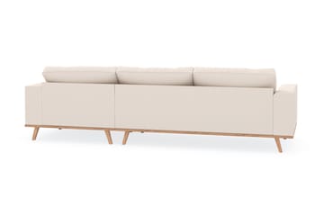 Copenhagen 4-seters Høyrevendt L-formet Divansofa i Manchester - Beige - Møbler - Sofaer - Sofaer med sjeselong - 4 seters sofa med divan