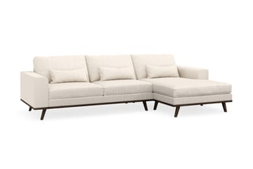 Copenhagen 4-seters Høyrevendt L-formet Divansofa i Manchester - Beige - Møbler - Sofaer - Sofaer med sjeselong - 4 seters sofa med divan