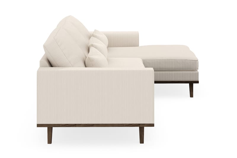 Copenhagen 4-seters Høyrevendt L-formet Divansofa i Manchester - Beige - Møbler - Sofaer - Sofaer med sjeselong - 4 seters sofa med divan
