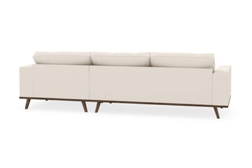 Copenhagen 4-seters Høyrevendt L-formet Divansofa i Manchester - Beige - Møbler - Sofaer - Sofaer med sjeselong - 4 seters sofa med divan
