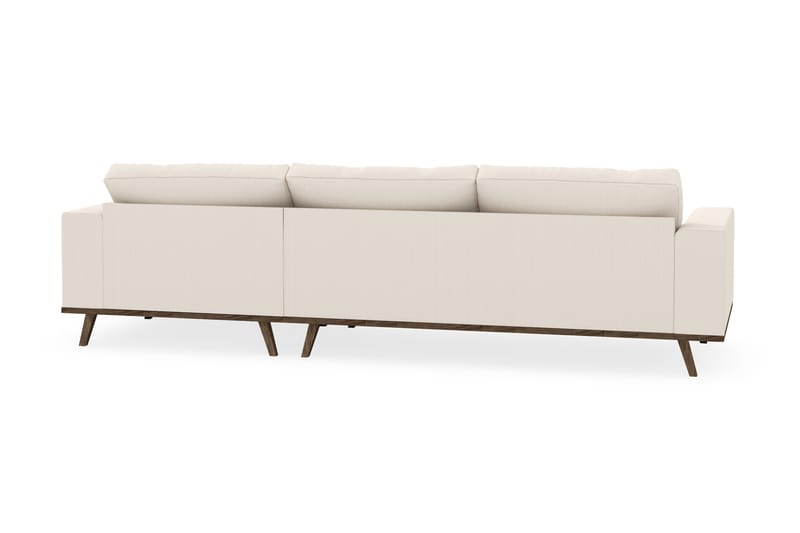 Copenhagen 4-seters Høyrevendt L-formet Divansofa i Manchester - Beige - Møbler - Sofaer - Sofaer med sjeselong - 4 seters sofa med divan