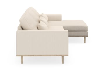 Copenhagen 4-seters Høyrevendt L-formet Divansofa i Manchester - Beige - Møbler - Sofaer - Sofaer med sjeselong - 4 seters sofa med divan