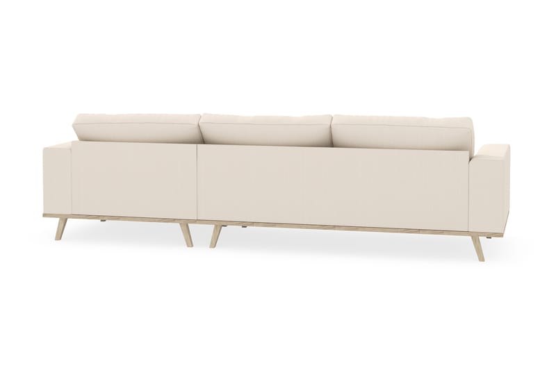 Copenhagen 4-seters Høyrevendt L-formet Divansofa i Manchester - Beige - Møbler - Sofaer - Sofaer med sjeselong - 4 seters sofa med divan