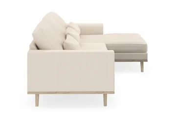 Copenhagen 4-seters Høyrevendt L-formet Divansofa i Manchester - Beige - Møbler - Sofaer - Sofaer med sjeselong - 4 seters sofa med divan