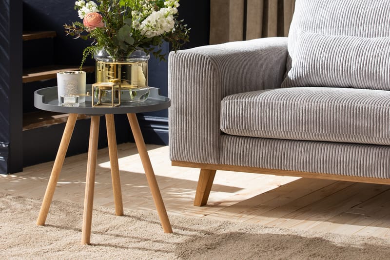 Copenhagen 4-seters Høyrevendt L-formet Divansofa i Manchester - Lys grå - Møbler - Sofaer - Sofaer med sjeselong - 4 seters sofa med divan