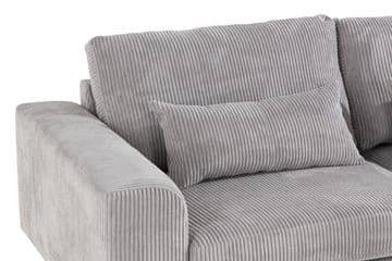 Copenhagen 4-seters Høyrevendt L-formet Divansofa i Manchester - Lys grå - Møbler - Sofaer - Sofaer med sjeselong - 4 seters sofa med divan