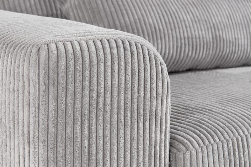 Copenhagen 4-seters Høyrevendt L-formet Divansofa i Manchester - Lys grå - Møbler - Sofaer - Sofaer med sjeselong - 4 seters sofa med divan