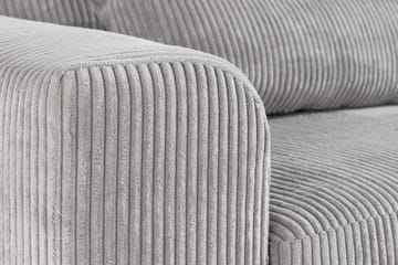 Copenhagen 4-seters Høyrevendt L-formet Divansofa i Manchester - Lys grå - Møbler - Sofaer - Sofaer med sjeselong - 4 seters sofa med divan