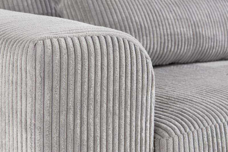 Copenhagen 4-seters Høyrevendt L-formet Divansofa i Manchester - Lys grå - Møbler - Sofaer - Sofaer med sjeselong - 4 seters sofa med divan