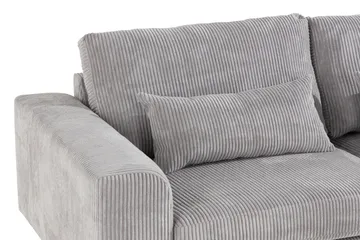 Copenhagen 4-seters Høyrevendt L-formet Divansofa i Manchester - Lys grå - Møbler - Sofaer - Sofaer med sjeselong - 4 seters sofa med divan