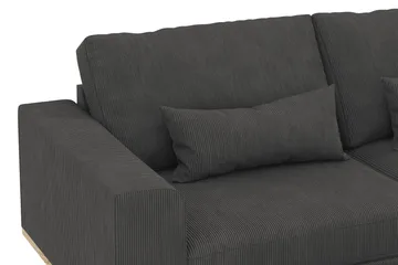 Copenhagen 4-seters Høyrevendt L-formet Divansofa i Manchester - Mørk grå - Møbler - Sofaer - Sofaer med sjeselong - 4 seters sofa med divan