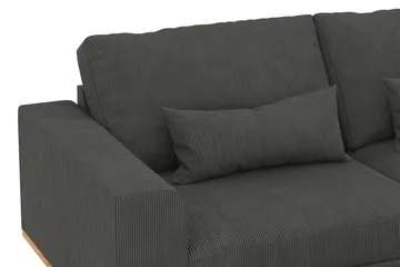 Copenhagen 4-seters Høyrevendt L-formet Divansofa i Manchester - Mørk grå - Møbler - Sofaer - Sofaer med sjeselong - 4 seters sofa med divan