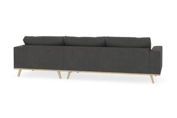Copenhagen 4-seters Høyrevendt L-formet Divansofa i Manchester - Mørk grå - Møbler - Sofaer - Sofaer med sjeselong - 4 seters sofa med divan