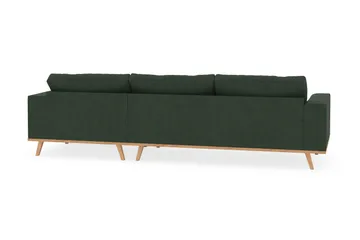 Copenhagen 4-seters Høyrevendt L-formet Divansofa i Manchester - Mørk grønn - Møbler - Sofaer - Sofaer med sjeselong - 4 seters sofa med divan