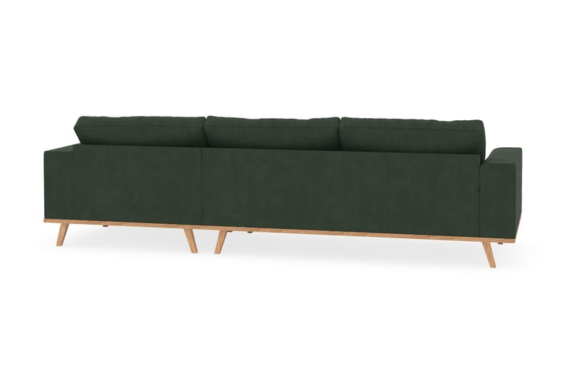 Copenhagen 4-seters Høyrevendt L-formet Divansofa i Manchester - Mørk grønn - Møbler - Sofaer - Sofaer med sjeselong - 4 seters sofa med divan