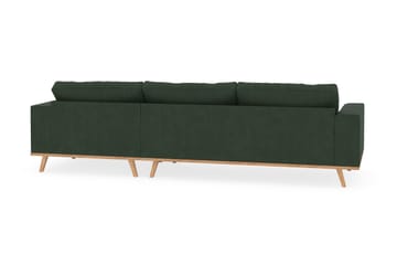 Copenhagen 4-seters Høyrevendt L-formet Divansofa i Manchester - Mørk grønn - Møbler - Sofaer - Sofaer med sjeselong - 4 seters sofa med divan