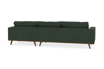 Copenhagen 4-seters Høyrevendt L-formet Divansofa i Manchester - Mørk grønn - Møbler - Sofaer - Sofaer med sjeselong - 4 seters sofa med divan