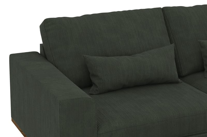Copenhagen 4-seters Høyrevendt L-formet Divansofa i Manchester - Mørk grønn - Møbler - Sofaer - Sofaer med sjeselong - 4 seters sofa med divan
