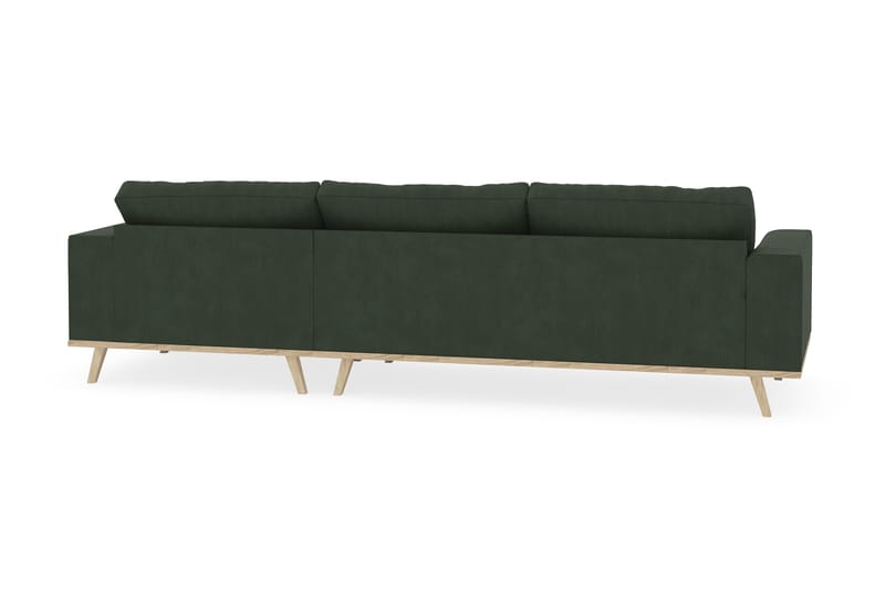 Copenhagen 4-seters Høyrevendt L-formet Divansofa i Manchester - Mørk grønn - Møbler - Sofaer - Sofaer med sjeselong - 4 seters sofa med divan