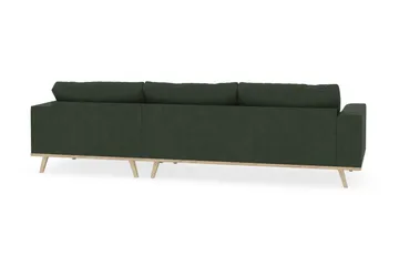 Copenhagen 4-seters Høyrevendt L-formet Divansofa i Manchester - Mørk grønn - Møbler - Sofaer - Sofaer med sjeselong - 4 seters sofa med divan