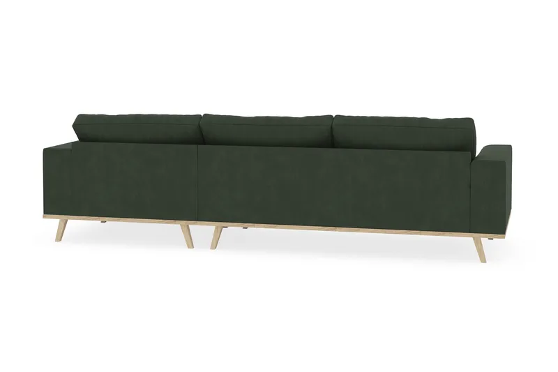 Copenhagen 4-seters Høyrevendt L-formet Divansofa i Manchester - Mørk grønn - Møbler - Sofaer - Sofaer med sjeselong - 4 seters sofa med divan