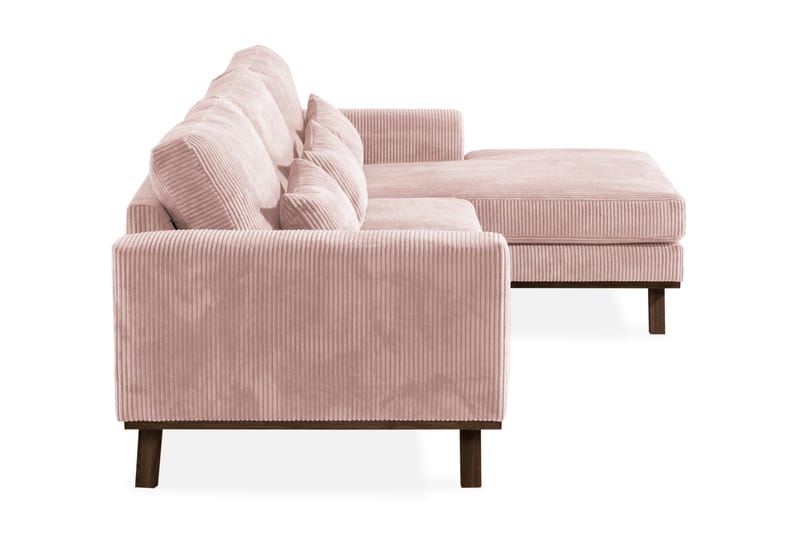 Copenhagen 4-seters Høyrevendt L-formet Divansofa i Manchester - Rosa - Møbler - Sofaer - Sofaer med sjeselong - 4 seters sofa med divan