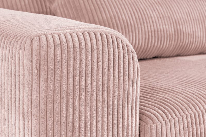 Copenhagen 4-seters Høyrevendt L-formet Divansofa i Manchester - Rosa - Møbler - Sofaer - Sofaer med sjeselong - 4 seters sofa med divan